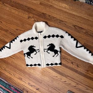Graphic sweater jacket!